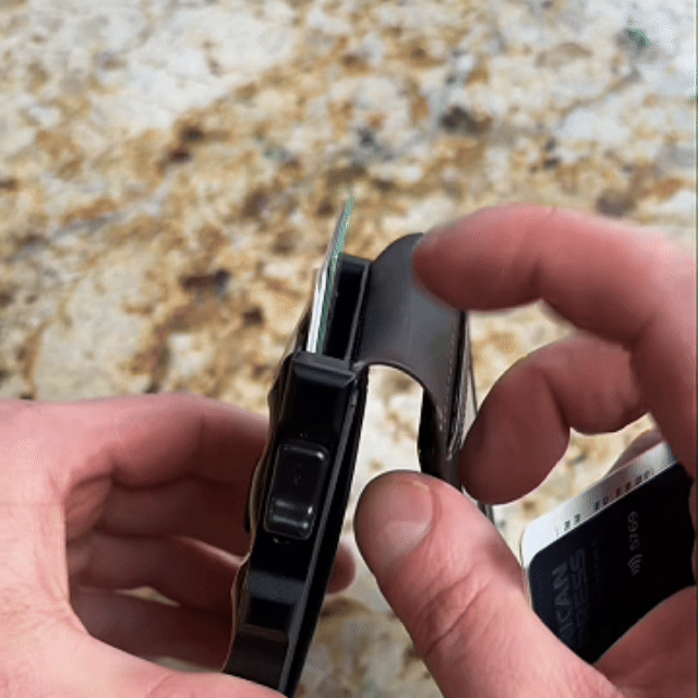 THE CARD IS SECURELY ATTACHED.