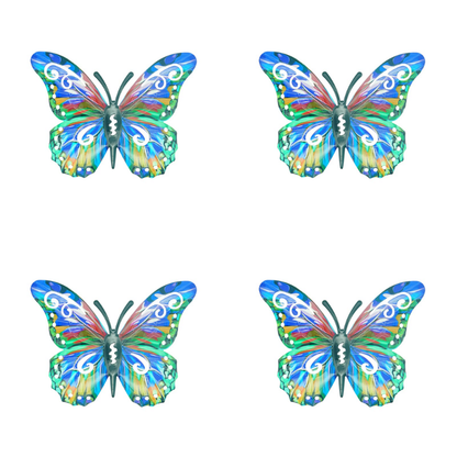 🦋Vibrant Metal Butterfly Wall Art – 4 Color Set
