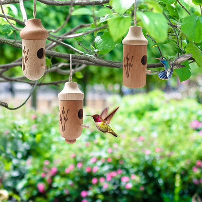 SEREINEX® Wooden Hummingbird House (Set 3 Pcs)