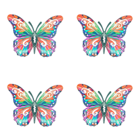 4x Orange Butterflies