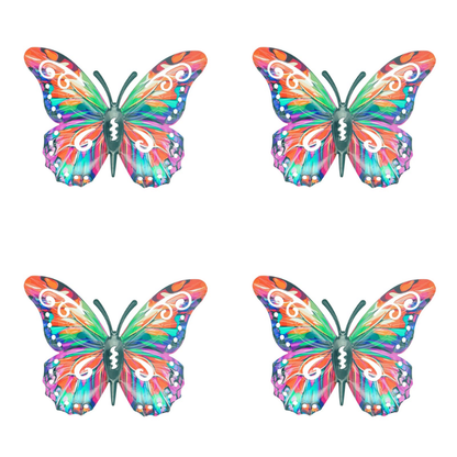 🦋Vibrant Metal Butterfly Wall Art – 4 Color Set