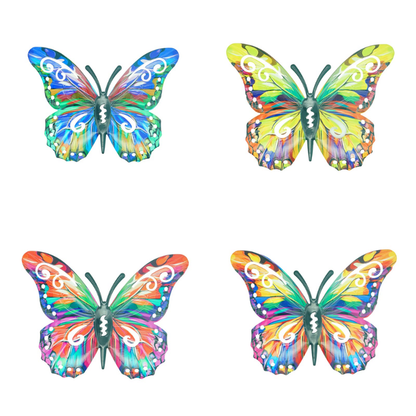 🦋Vibrant Metal Butterfly Wall Art – 4 Color Set