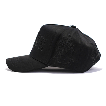 Rude Awakenings – Triple Black Crystals Snapback