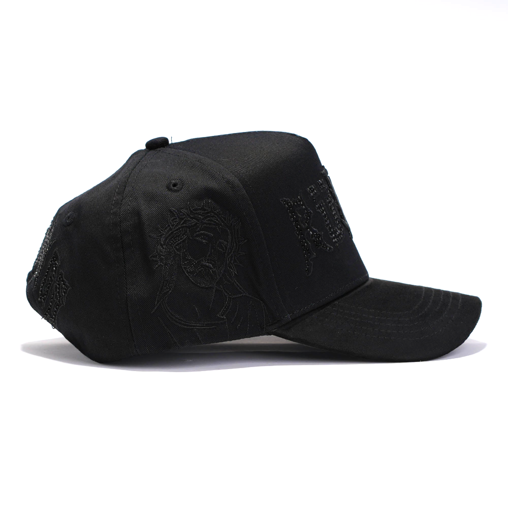 Rude Awakenings – Triple Black Crystals Snapback