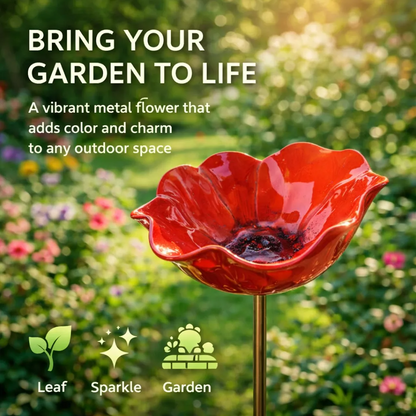SEREINEX® Handmade Metal Flower Garden Stake