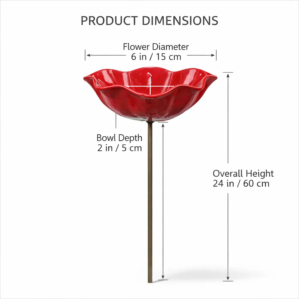 SEREINEX® Handmade Metal Flower Garden Stake