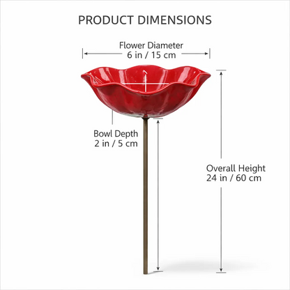 SEREINEX® Handmade Metal Flower Garden Stake