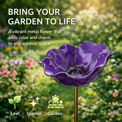SEREINEX® Handmade Metal Flower Garden Stake