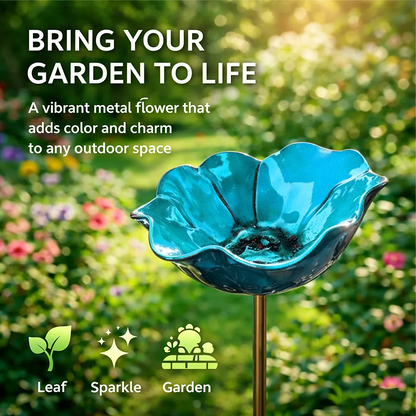 SEREINEX® Handmade Metal Flower Garden Stake