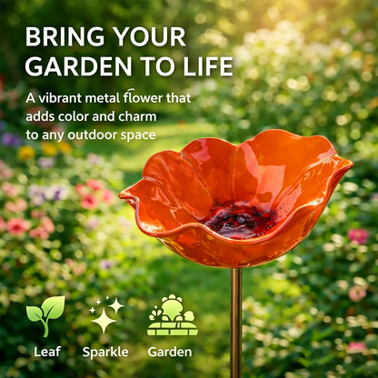 SEREINEX® Handmade Metal Flower Garden Stake