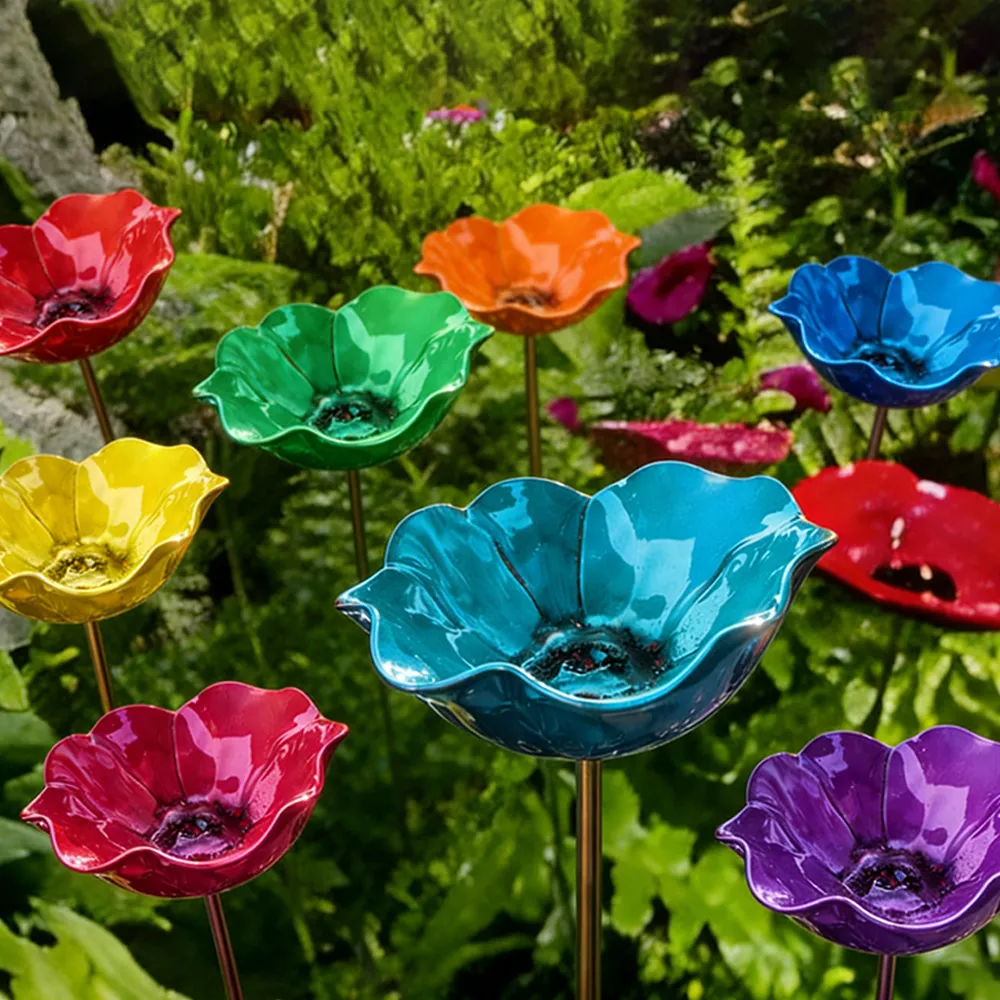 SEREINEX® Handmade Metal Flower Garden Stake